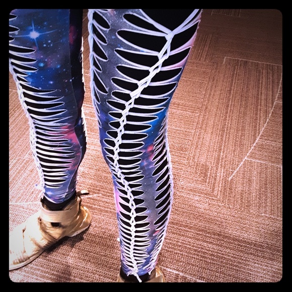 Galaxy Leggings Ripped 